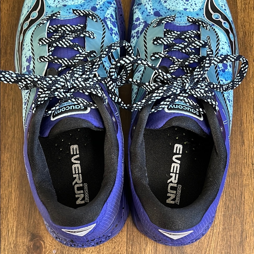 Saucony Kinvara 7 Purple Turquoise Running Shoes  Everun Flexshell Women’s SZ 12 - Picture 9 of 14